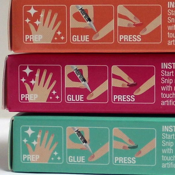 L.A. Colors Artificial Nail Tips - 3 Pack - Good Vibes, Flashy, Chill Out Colors - Picture 5 of 13